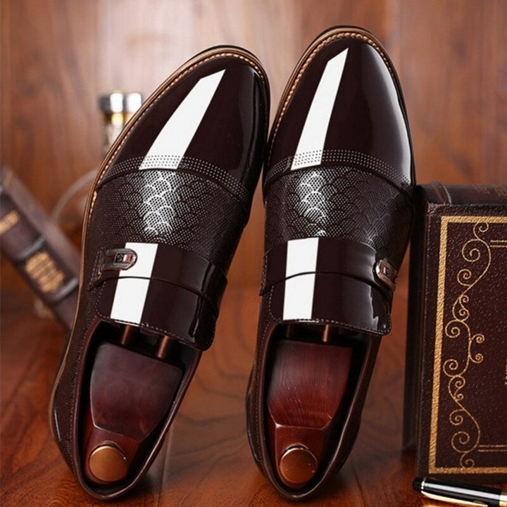 Stylish Glossy Men's Shoes - Hudson-Black-6.5-Nora Luxe