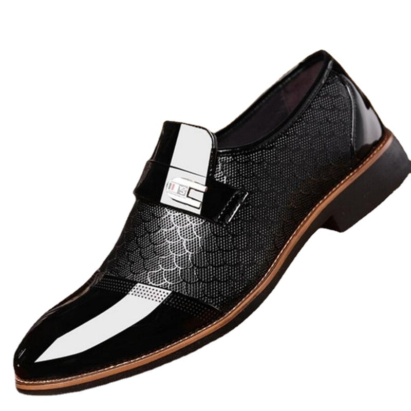 Stylish Glossy Men's Shoes - Hudson-Black-6.5-Nora Luxe