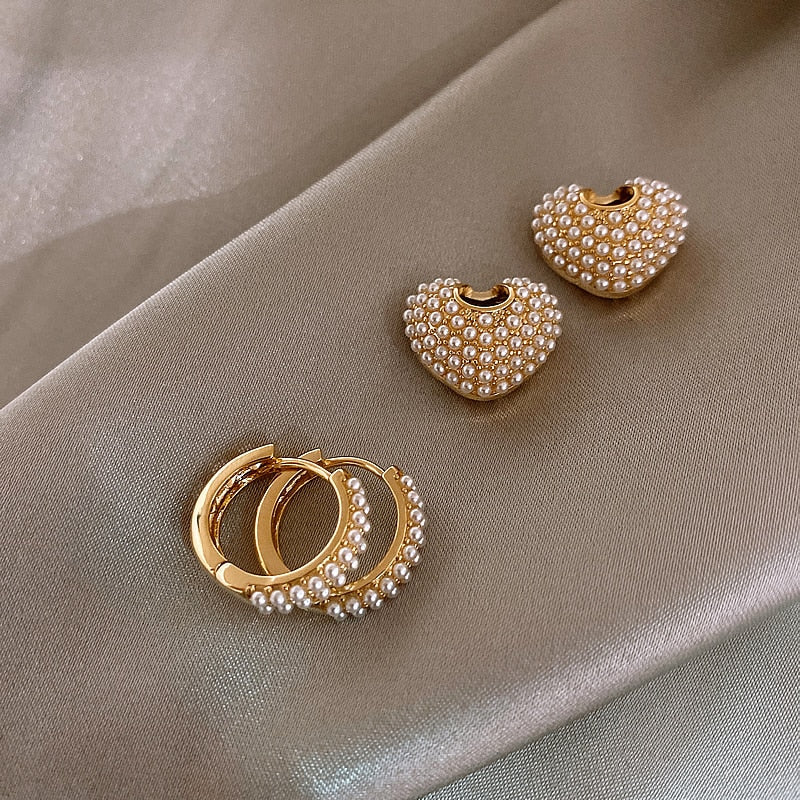 Stylish Gold Pearl Earrings for Women - Anne-Nora Luxe
