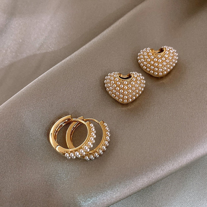 Stylish Gold Pearl Earrings for Women - Anne-Nora Luxe