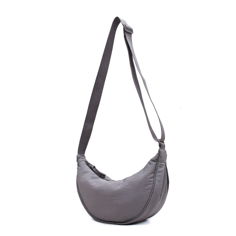 Stylish Half Moon Crossbody Bag - Luna-Gray-Nora Luxe