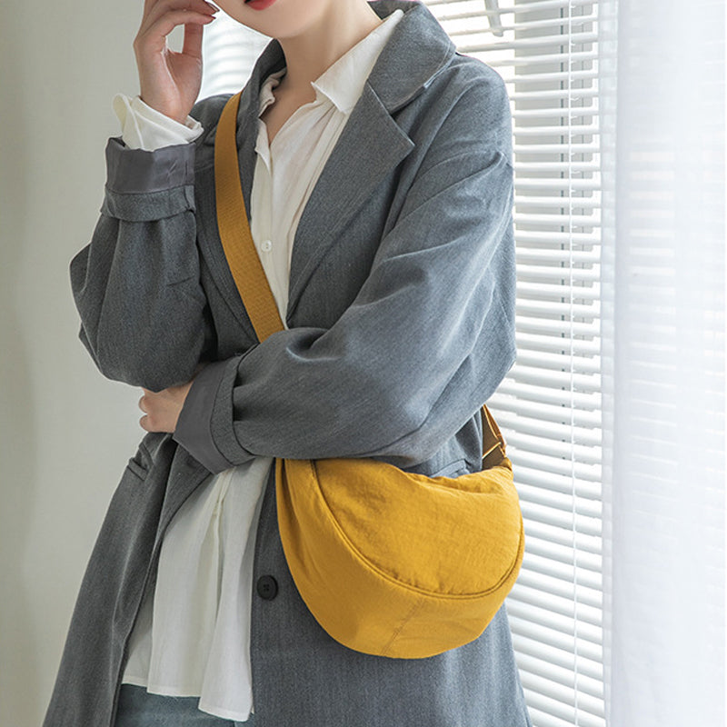 Stylish Half Moon Crossbody Bag - Luna-Yellow-Nora Luxe