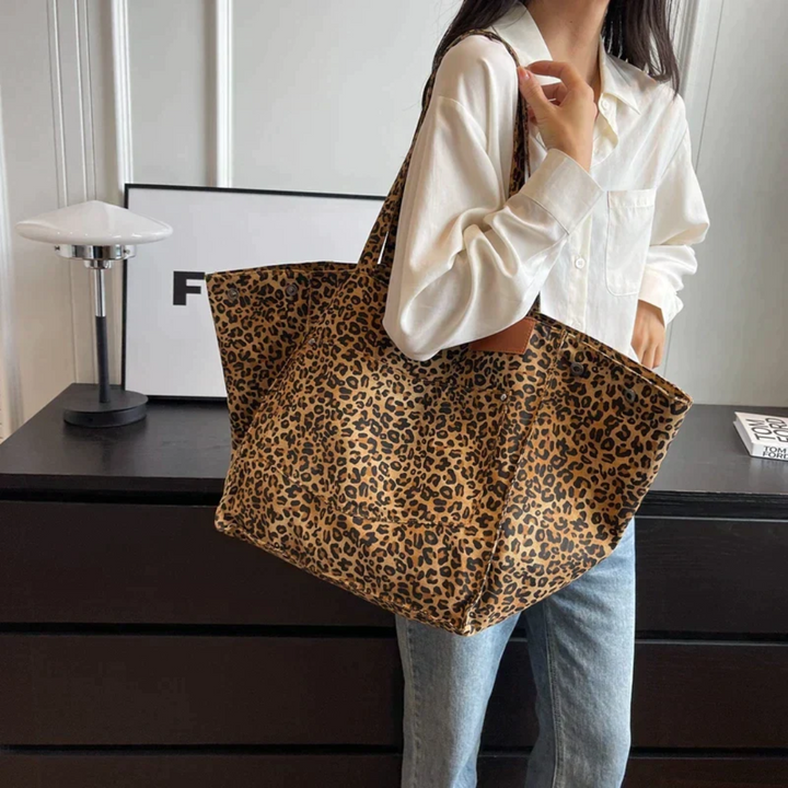 Stylish Handbag with Leopard Print - WildElegance-Brown-Nora Luxe