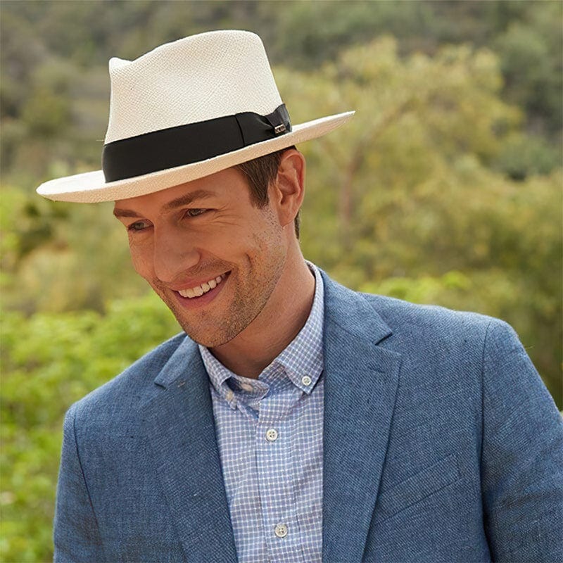 Stylish Handmade Panama Hat - Benito-White-Nora Luxe