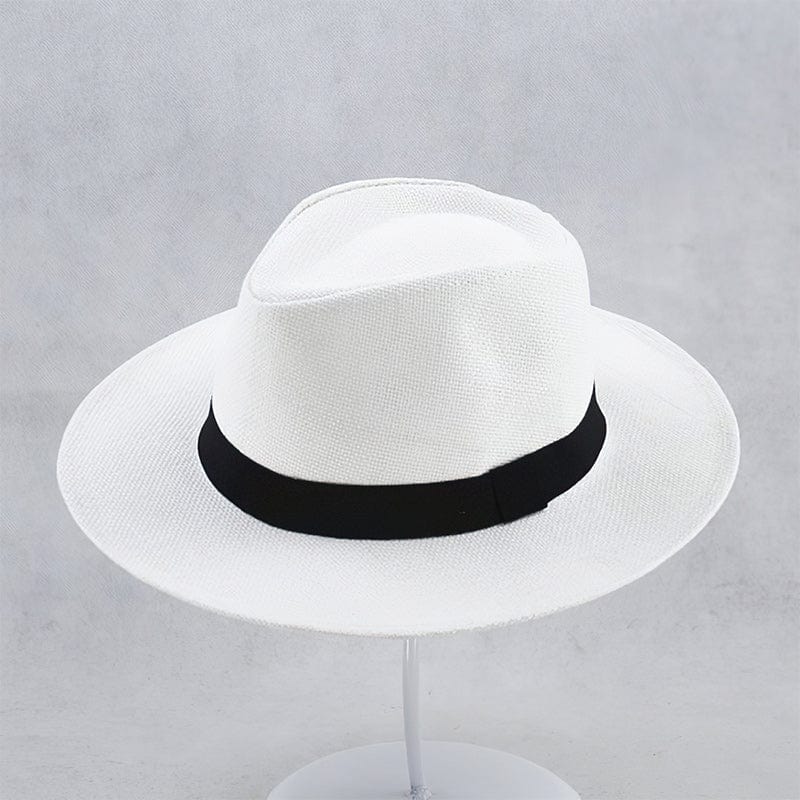 Stylish Handmade Panama Hat - Benito-White-Nora Luxe