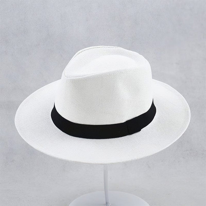Stylish Handmade Panama Hat - Benito-White-Nora Luxe