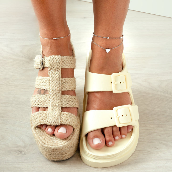 Stylish Heart Anklet - Fiora-Silver-Nora Luxe