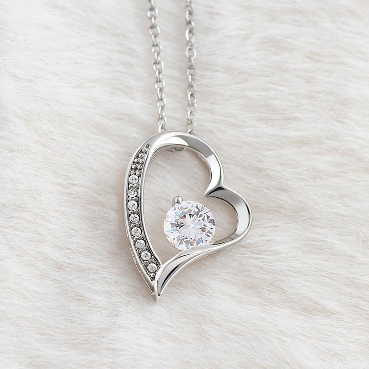 Stylish Heart Necklace - Amara-14k White Gold-Standard-The Livary