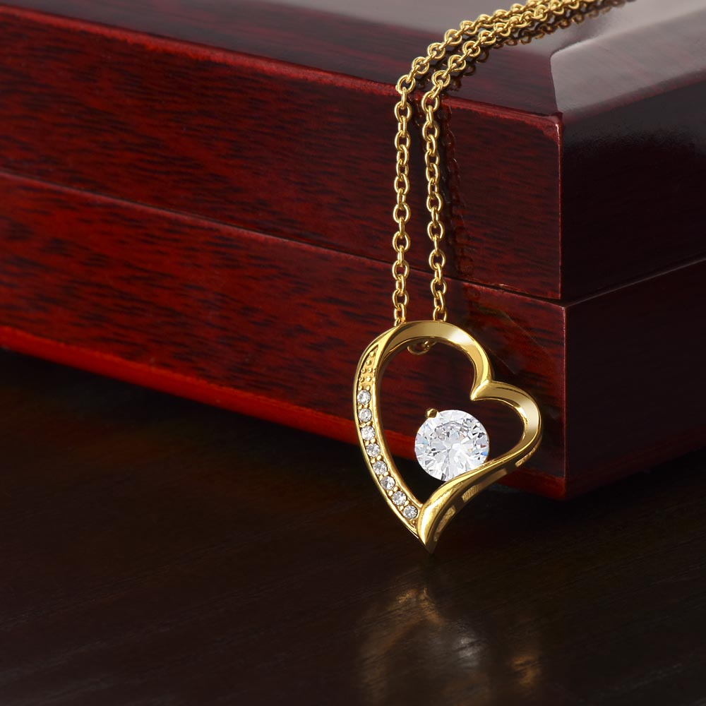 Stylish Heart Necklace - Amara-18k Yellow Gold-Standard-The Livary