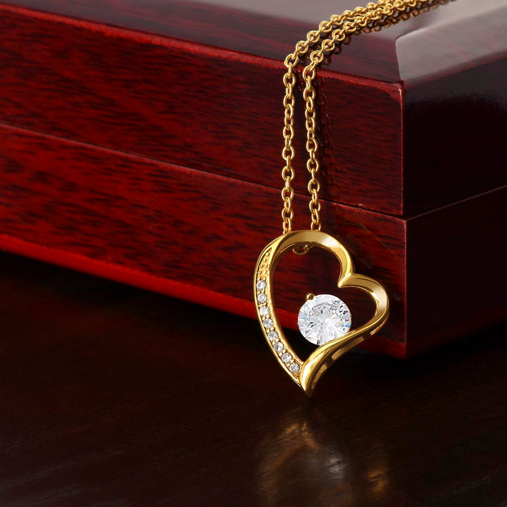 Stylish Heart Necklace - Amara-18k Yellow Gold-Standard-The Livary