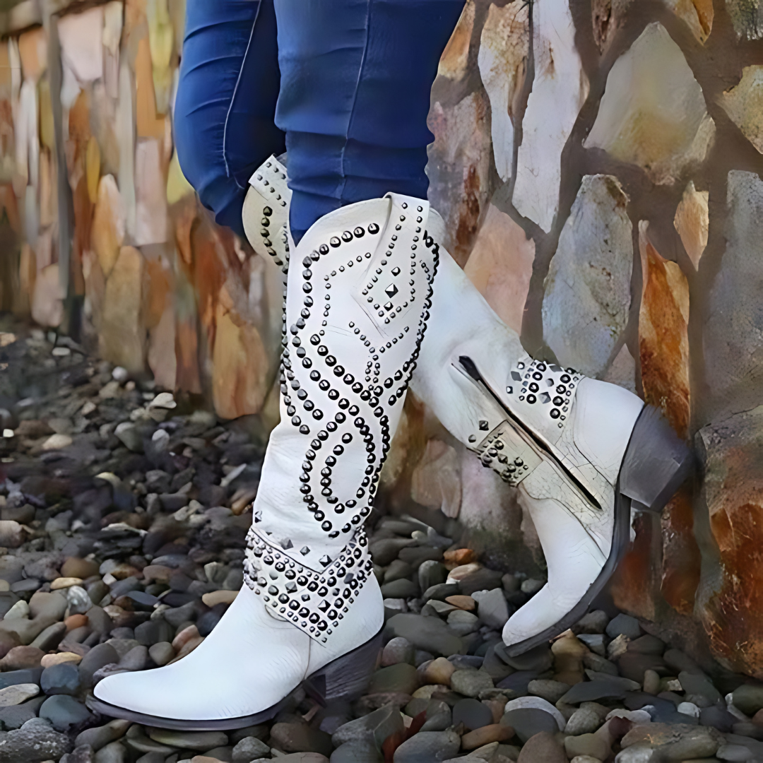 Stylish High Ladies' Boots - Elena-White-3.0-Nora Luxe