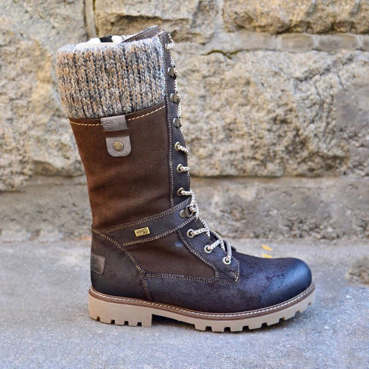 Stylish High Ladies Winter Boots - Nora-Brown-3.0-Nora Luxe