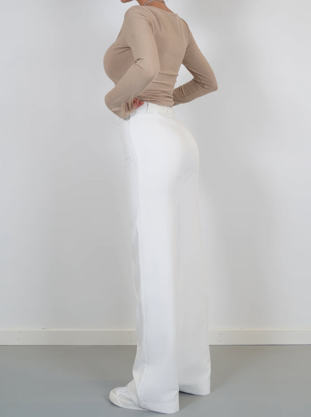 Stylish High-Waisted Trousers - Luna-Black-S-Nora Luxe