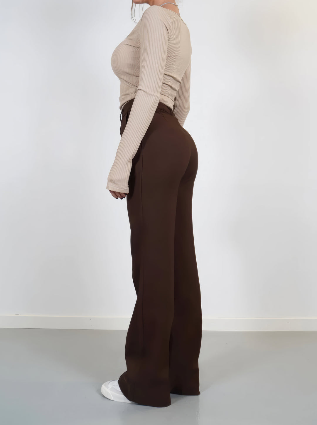 Stylish High-Waisted Trousers - Luna-Black-S-Nora Luxe