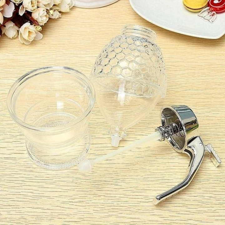 Stylish Honey Dispenser with Drip-Free Technology - AmberDrop-Nora Luxe