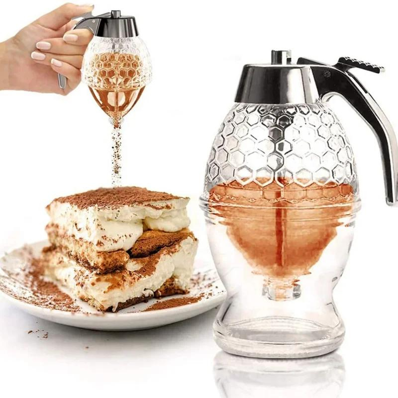Stylish Honey Dispenser with Drip-Free Technology - AmberDrop-Nora Luxe