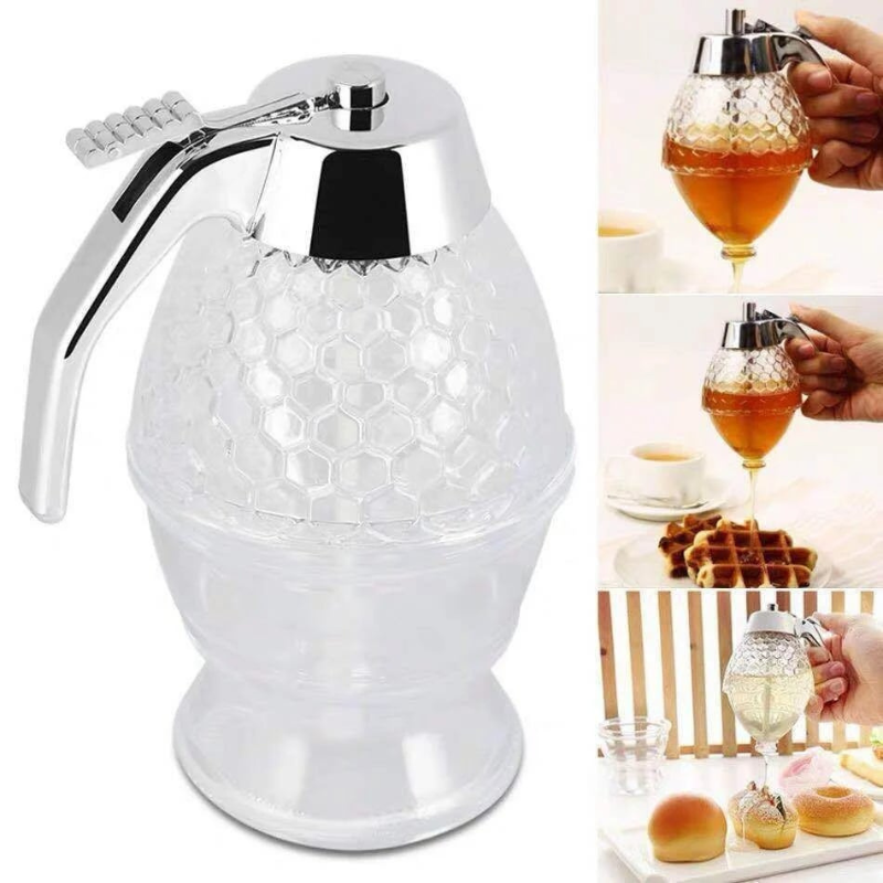 Stylish Honey Dispenser with Drip-Free Technology - AmberDrop-Nora Luxe