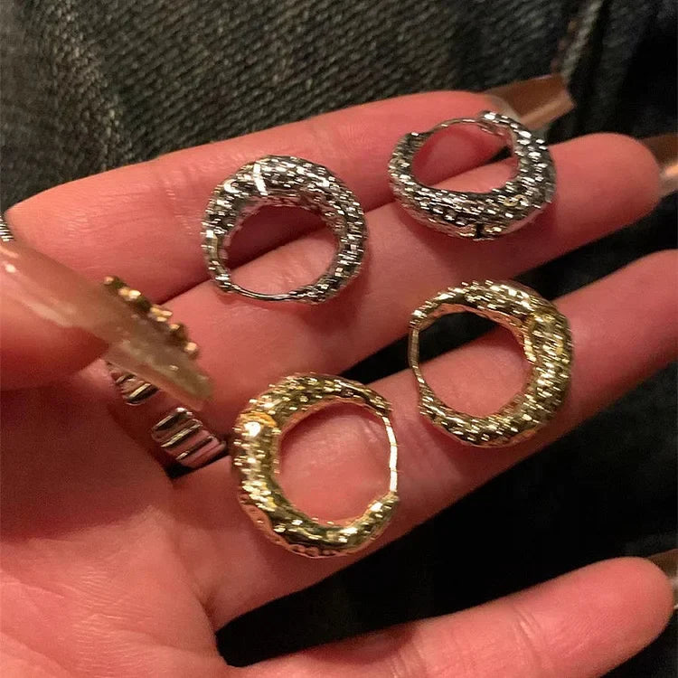 Stylish Hoop Earrings - Noor-Gold-Nora Luxe
