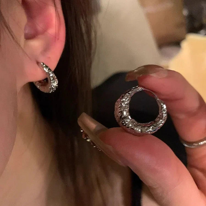 Stylish Hoop Earrings - Noor-Gold-Nora Luxe