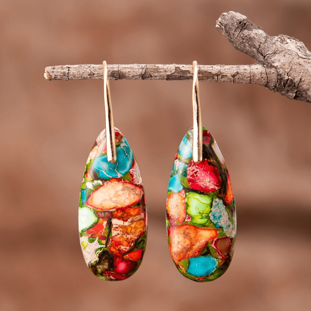 Stylish Jasper Drop Earrings - Levana-Nora Luxe
