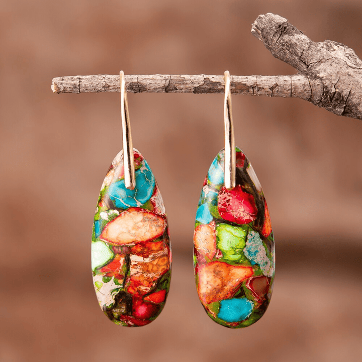 Stylish Jasper Drop Earrings - Levana-Nora Luxe