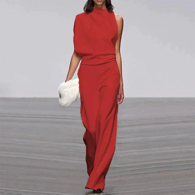 Stylish Jumpsuit - Aria-Red-S-Nora Luxe