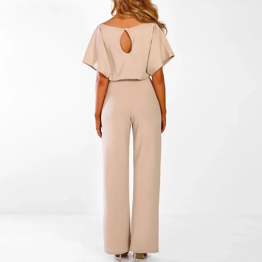 Stylish Jumpsuit with Flattering Waist - Naomi-Blue-S-Nora Luxe