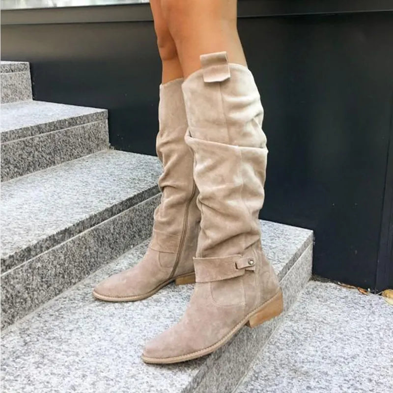 Stylish Knee-High Winter Boots for Women - Frost-Brown-4.0-Nora Luxe