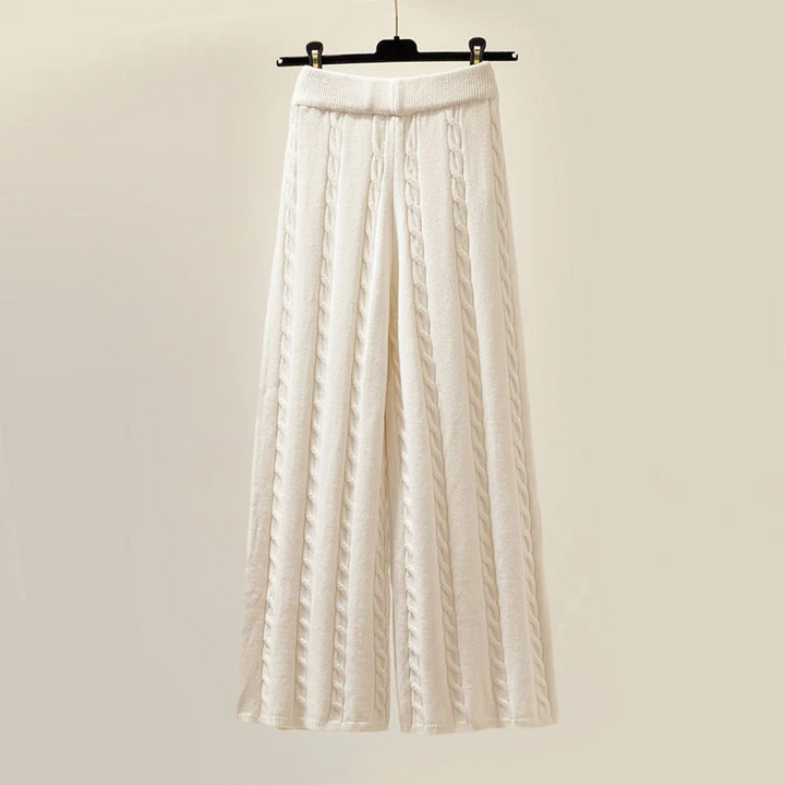 Stylish Knitted Clothing Set - Sofie-Trousers-S-Nora Luxe