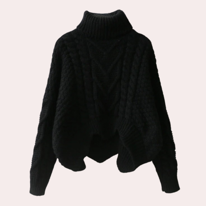 Stylish Knitted Turtleneck for Women - Lina-Black-Nora Luxe