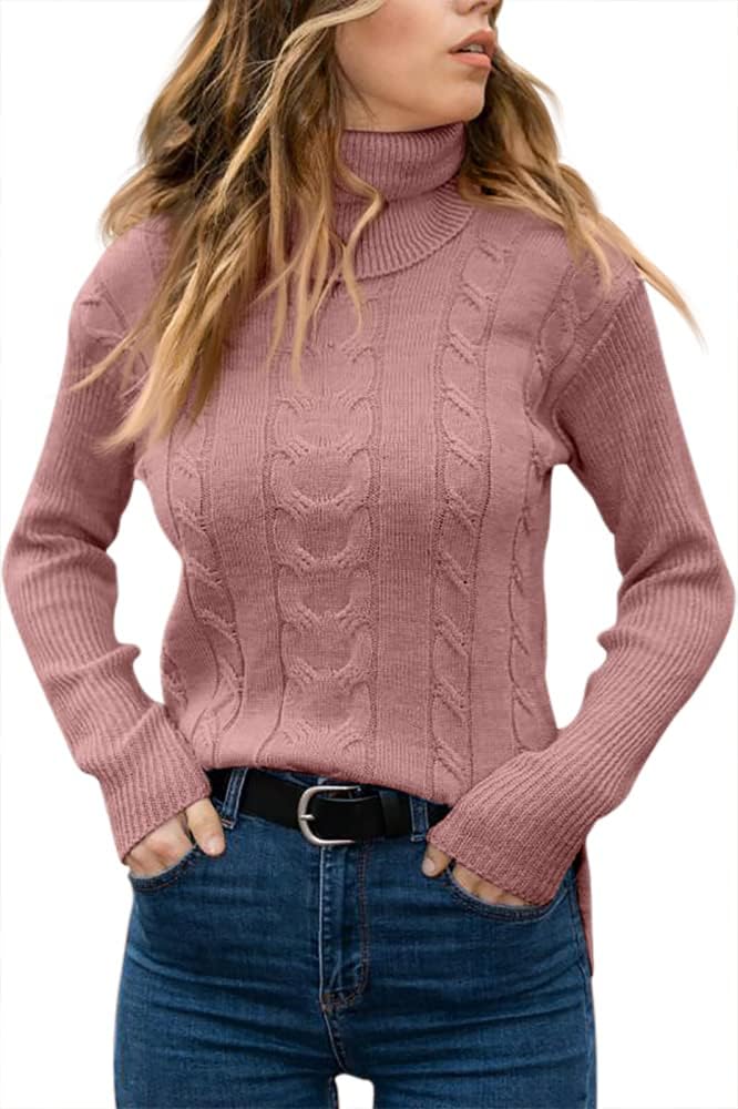 Stylish Knitted Women's Turtleneck - Denise-Apricot-S-Nora Luxe