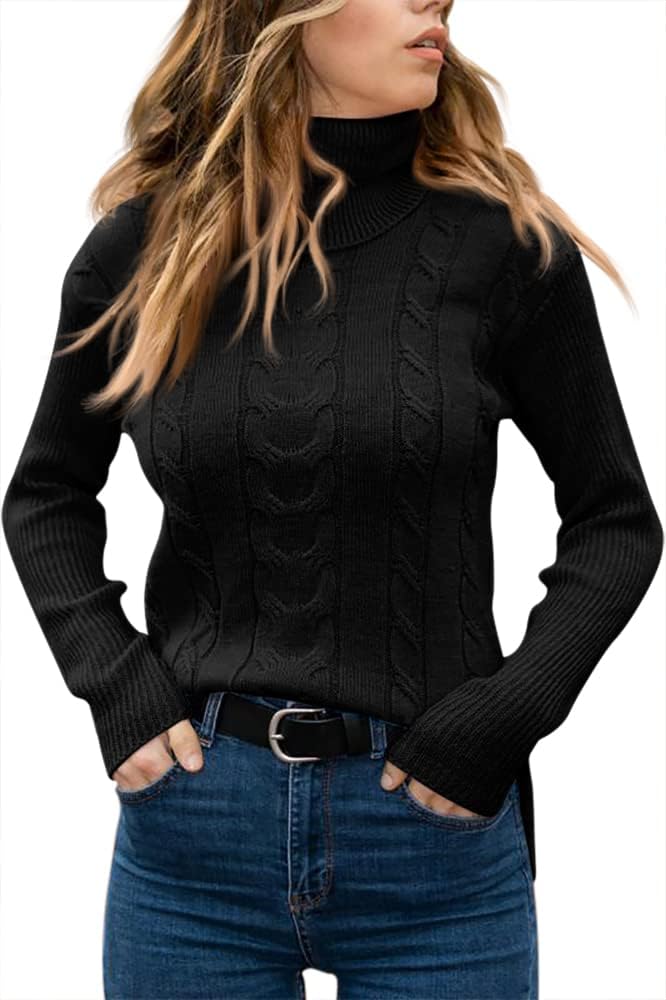 Stylish Knitted Women's Turtleneck - Denise-Apricot-S-Nora Luxe