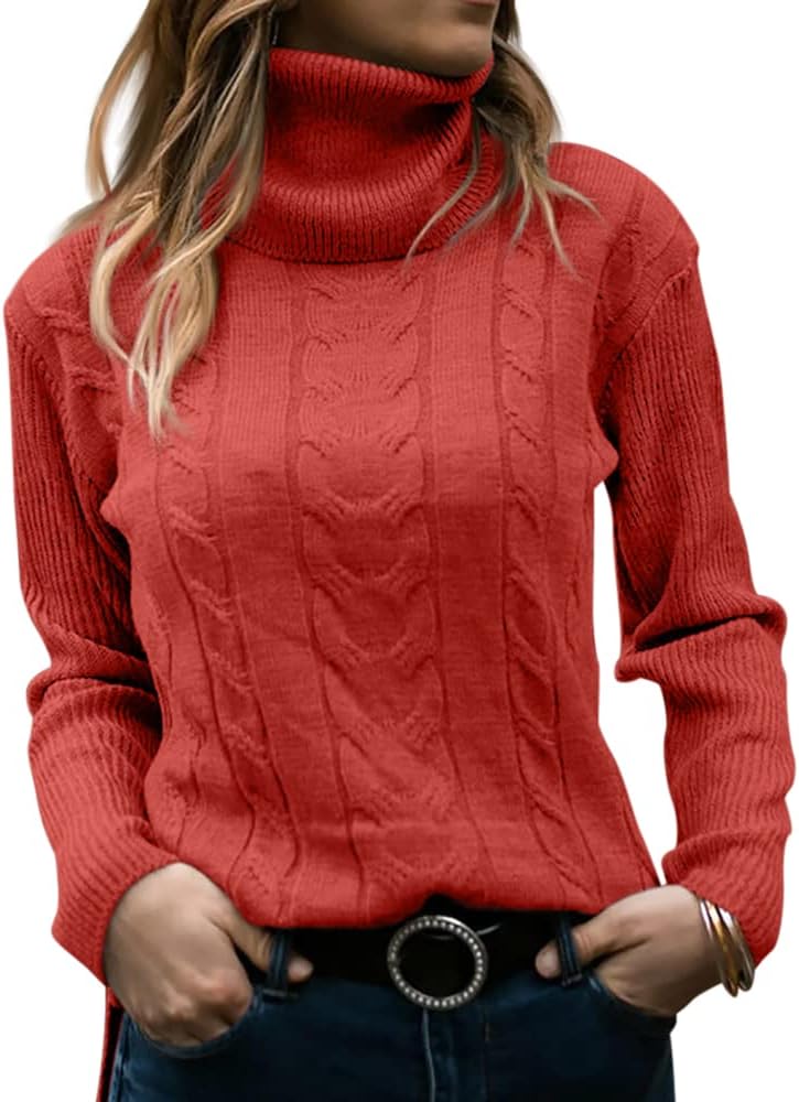 Stylish Knitted Women's Turtleneck - Denise-Apricot-S-Nora Luxe