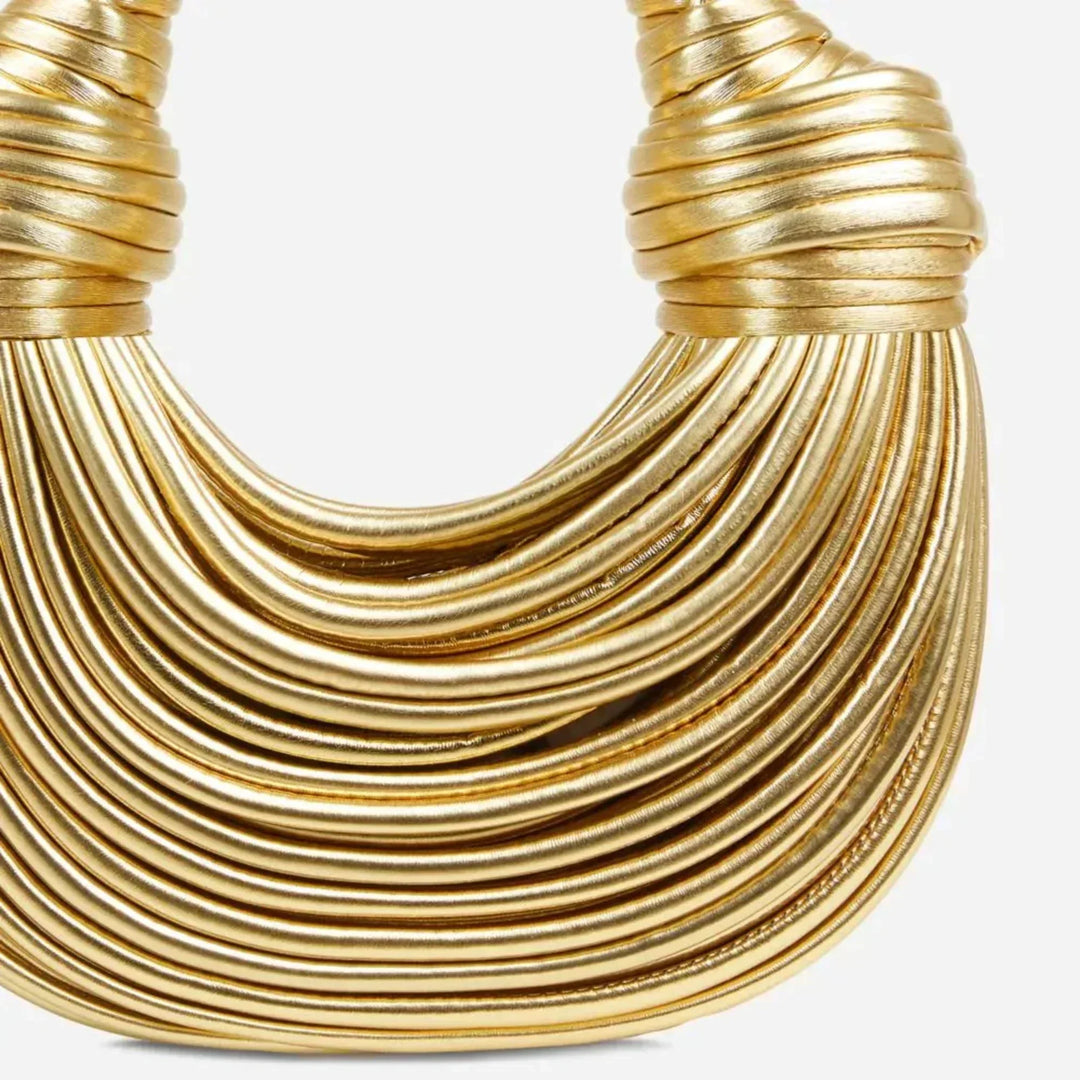 Stylish Knotted Shoulder Bag - Kiana-Gold-Nora Luxe