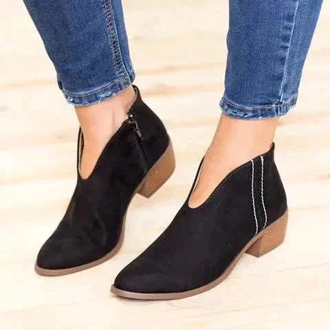 Stylish Ladies Ankle Boots - Eveline-Black-4.0-Nora Luxe