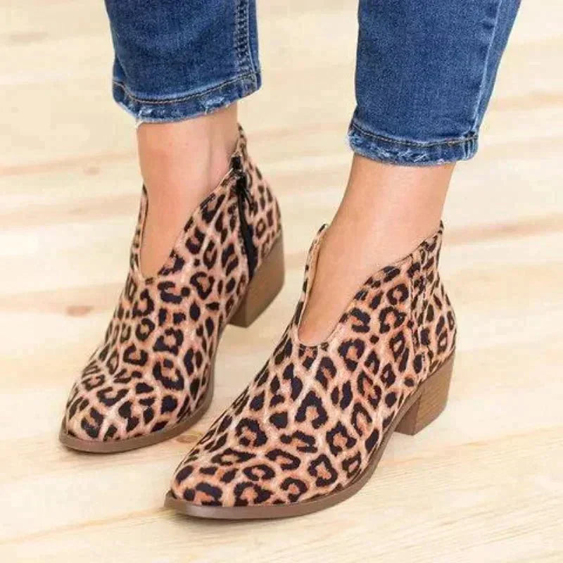 Stylish Ladies Ankle Boots - Eveline-Leopard-4.0-Nora Luxe