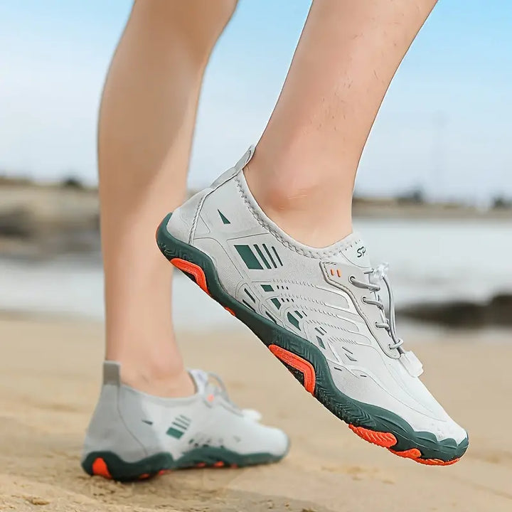 Stylish Ladies Barefoot Sneakers - BreezeStep-Gray-3.0-Nora Luxe