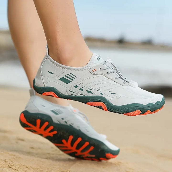 Stylish Ladies Barefoot Sneakers - BreezeStep-Gray-3.0-Nora Luxe