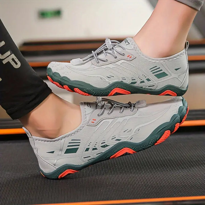 Stylish Ladies Barefoot Sneakers - BreezeStep-Gray-3.0-Nora Luxe