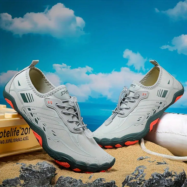 Stylish Ladies Barefoot Sneakers - BreezeStep-Gray-3.0-Nora Luxe