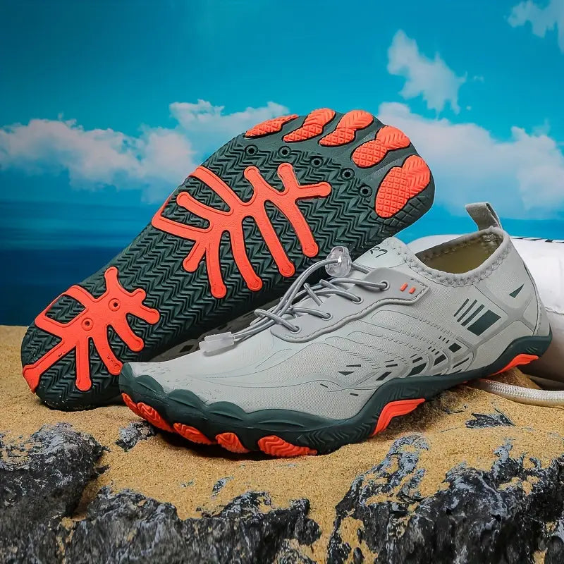 Stylish Ladies Barefoot Sneakers - BreezeStep-Gray-3.0-Nora Luxe