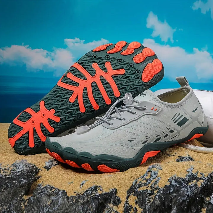 Stylish Ladies Barefoot Sneakers - BreezeStep-Gray-3.0-Nora Luxe