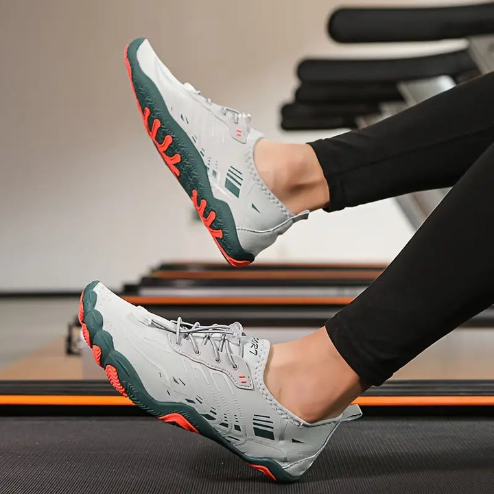 Stylish Ladies Barefoot Sneakers - BreezeStep-Gray-3.0-Nora Luxe