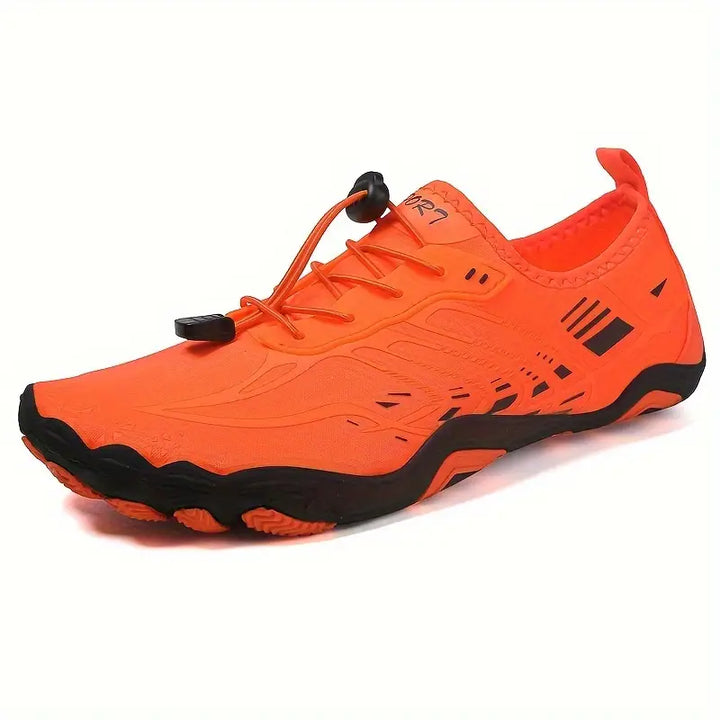 Stylish Ladies Barefoot Sneakers - BreezeStep-Orange-3.0-Nora Luxe
