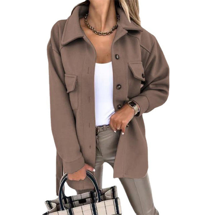 Stylish Ladies Blazer - Elina-Khaki-S-Nora Luxe