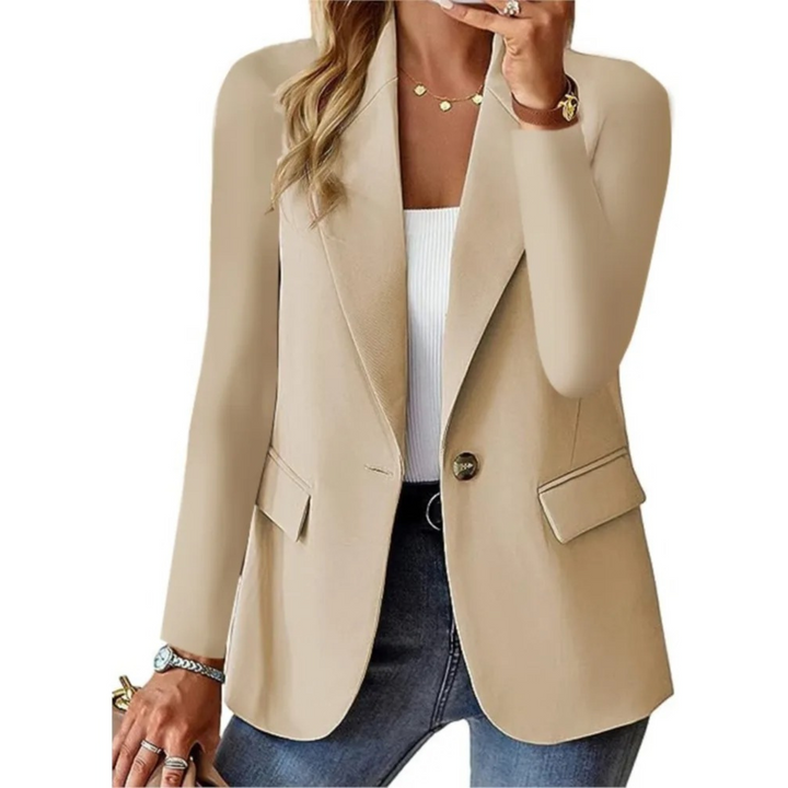 Stylish Ladies Blazer - Emma-Light Brown-S-Nora Luxe
