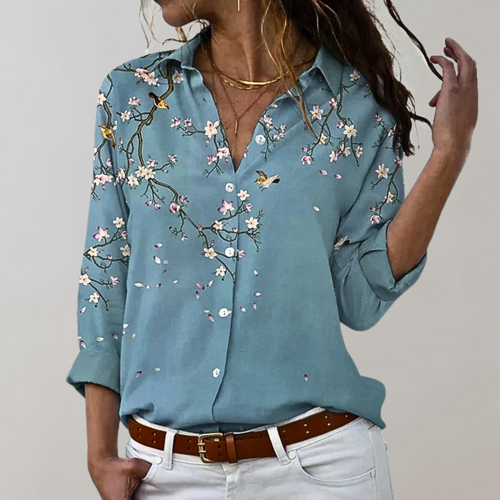 Stylish Ladies' Blouse - Emma-Blue-S-Nora Luxe