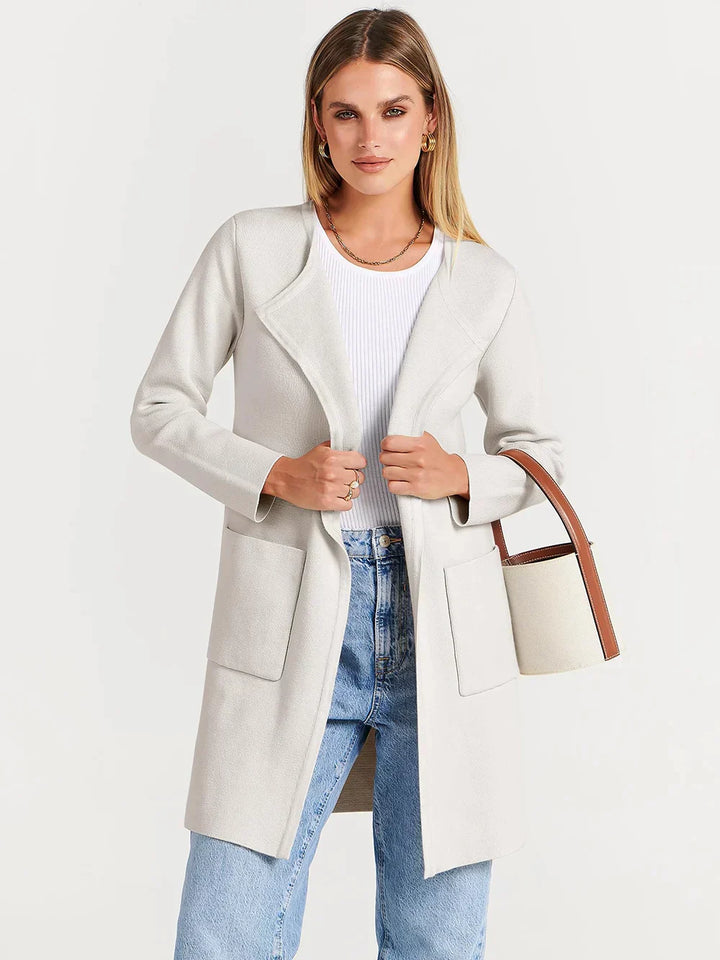 Stylish Ladies' Cardigan - Djamila-Brown-S (4-6)-Nora Luxe