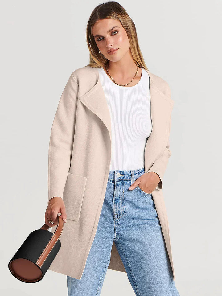 Stylish Ladies' Cardigan - Djamila-Brown-S (4-6)-Nora Luxe