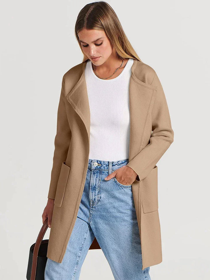 Stylish Ladies' Cardigan - Djamila-Brown-S (4-6)-Nora Luxe